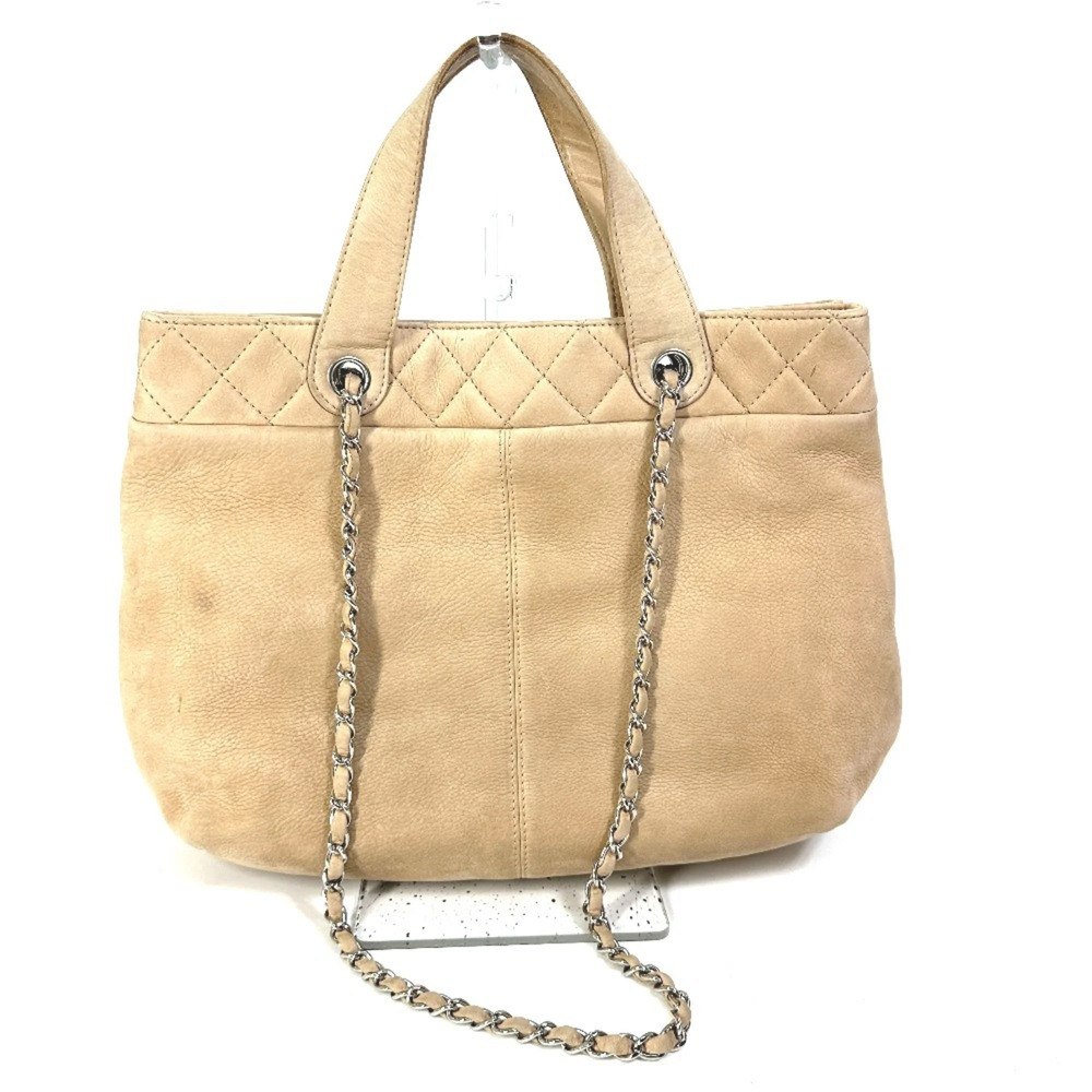 CHANEL Cream Logo Shoulder Bag